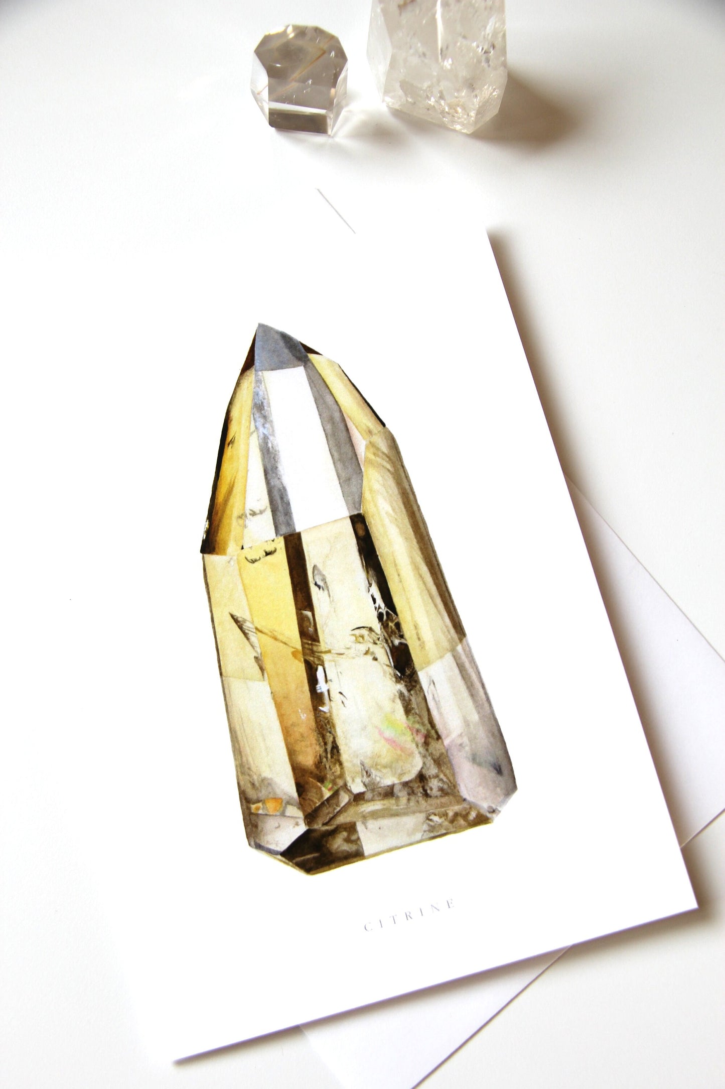 Crystal Card Set- 10 Watercolor Crystal Greeting Cards