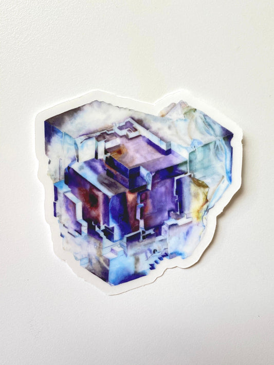 Watercolor Fluorite Vinyl Sticker