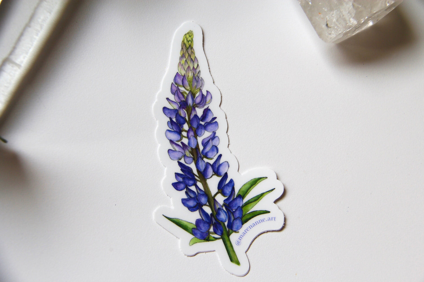 Watercolor Lupine Sticker- Lupine Vinyl Sticker, Wildflower Stickers, Flower Sticker, Botanical Sticker