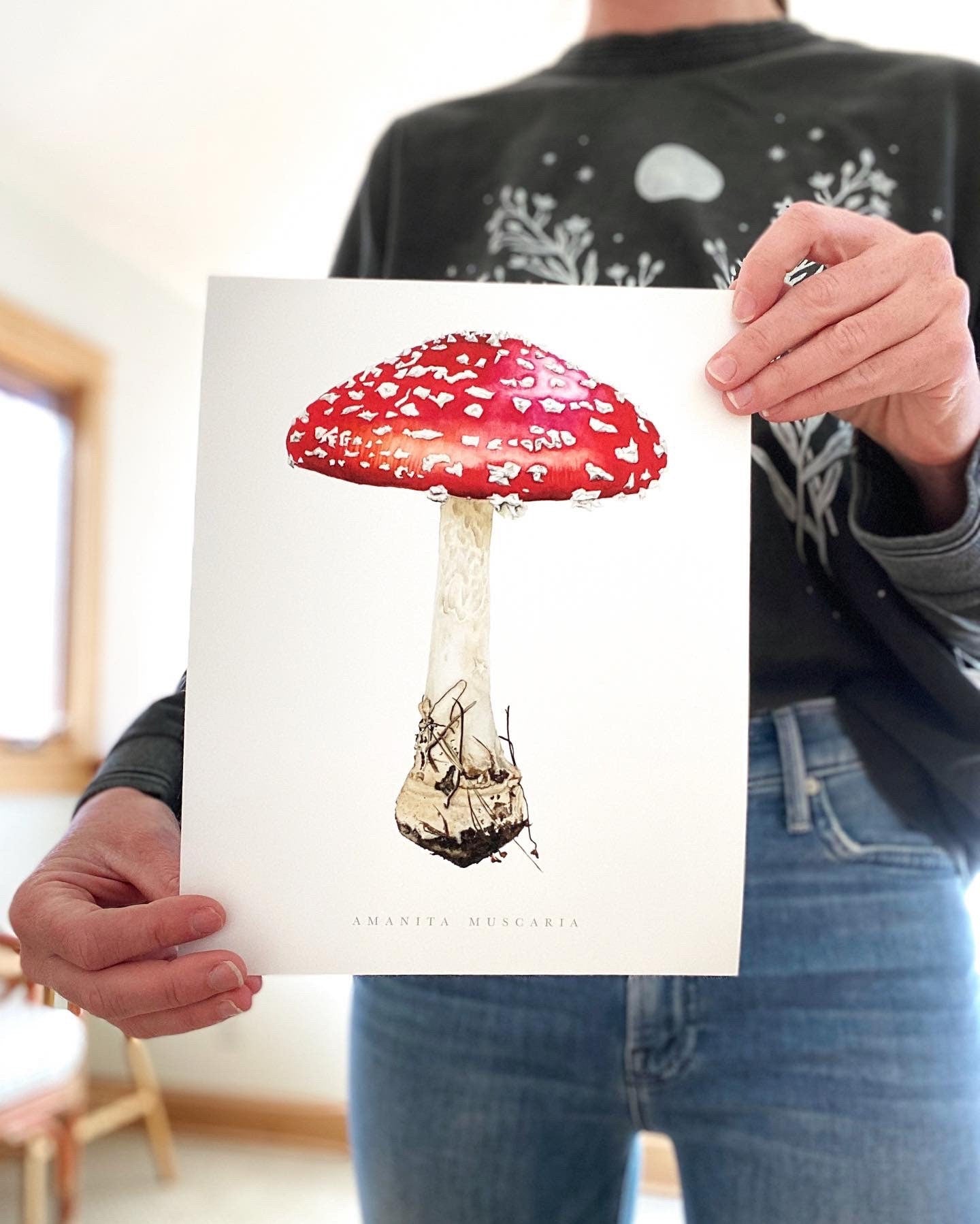 Amanita Muscaria Botanical Watercolor Print