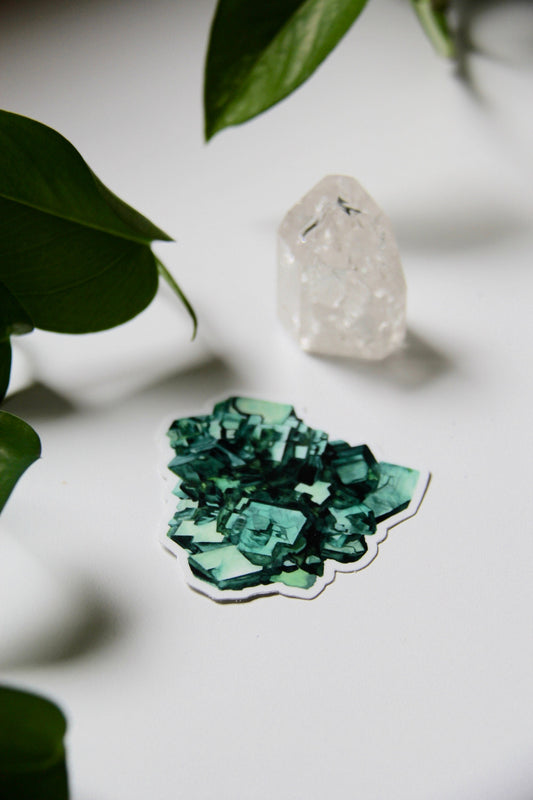 Dioptase Watercolor Vinyl Sticker