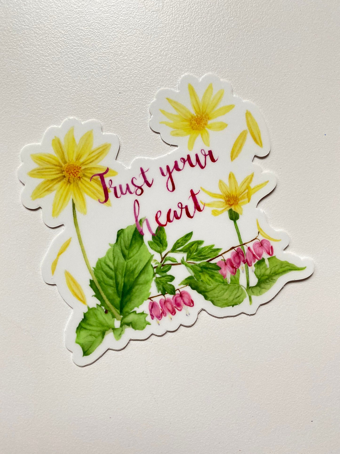 Trust Your Heart Wildflower Sticker