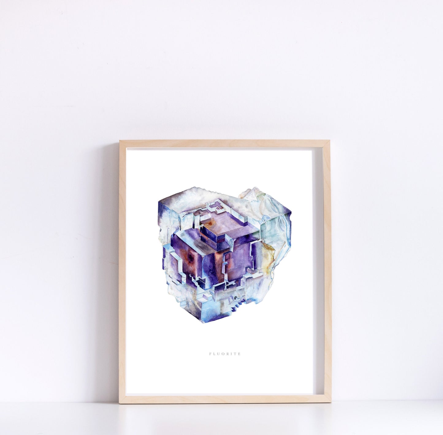 Watercolor Fluorite Giclee Print