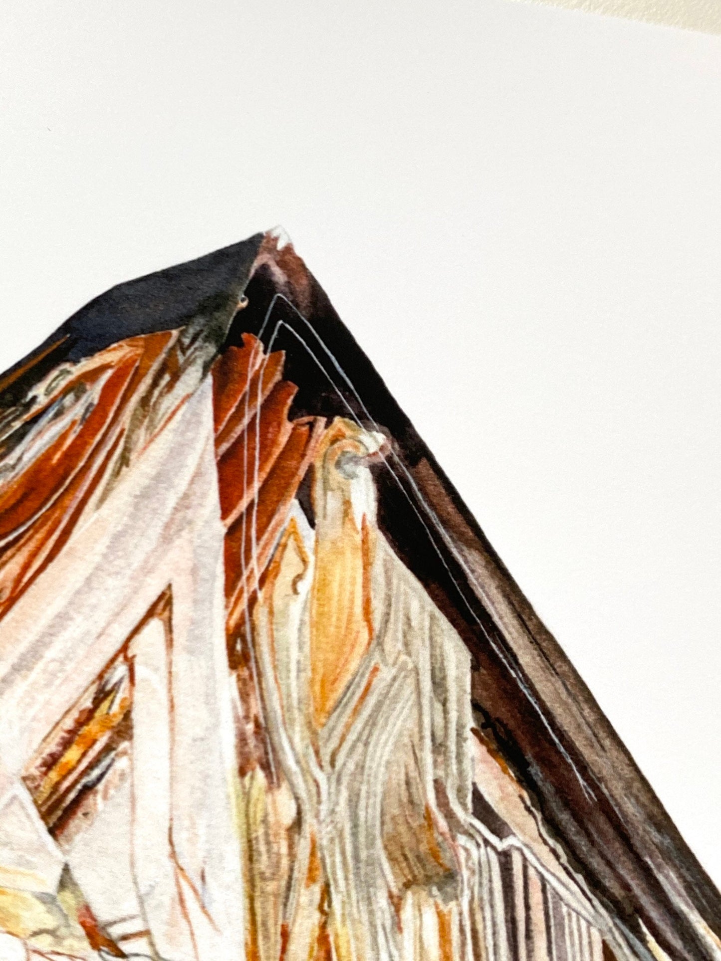 Skeletal Brandberg Quartz Watercolor Giclee Print