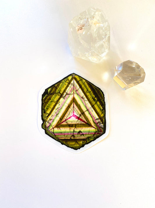 Liddicoatite Tourmaline Slice Sticker