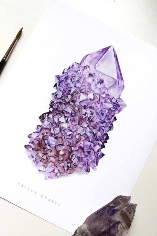 Cactus Quartz Amethyst Print