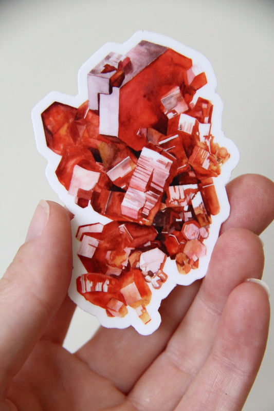 Vanadinite Crystal Sticker
