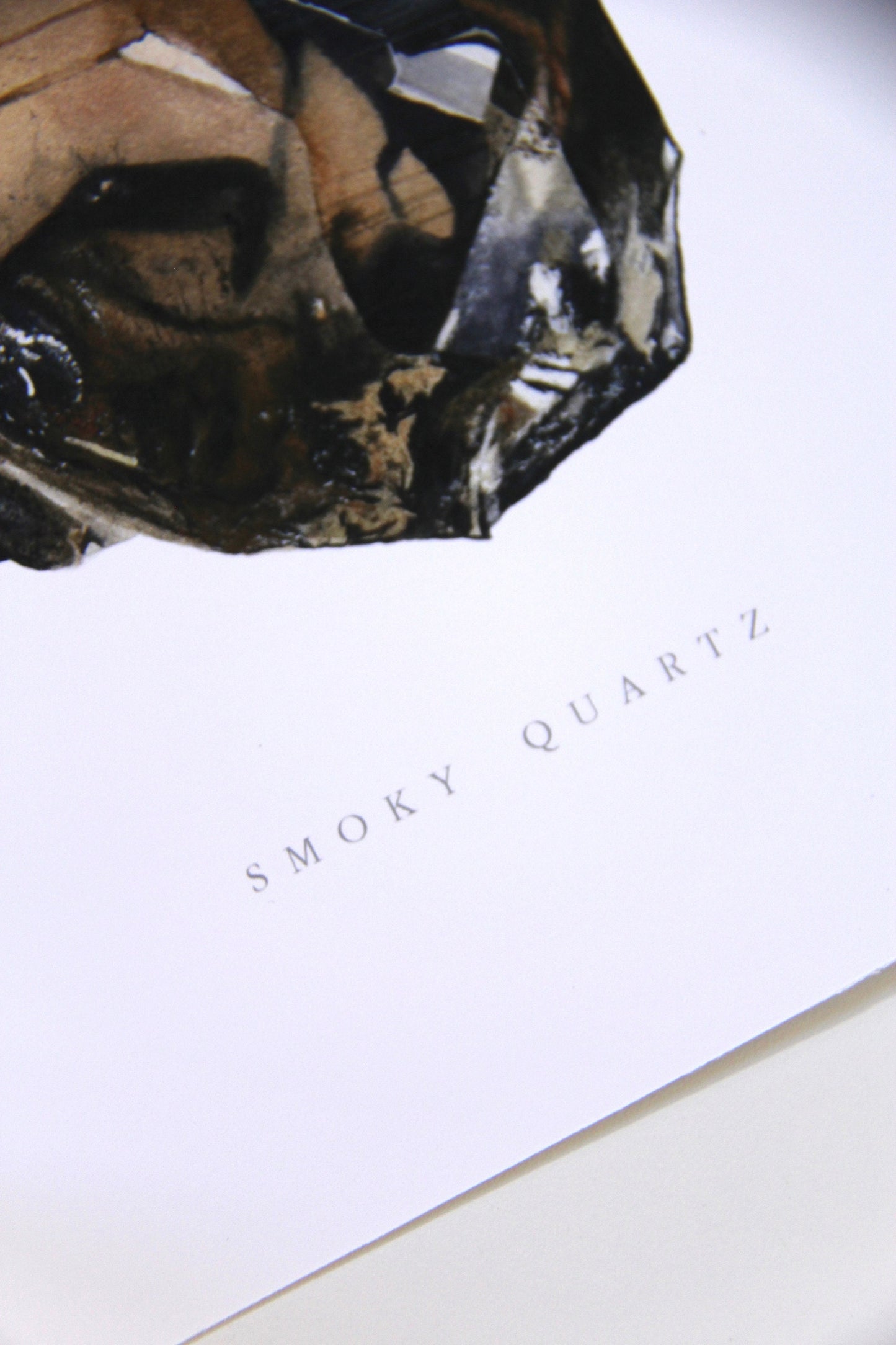 Crystal Print- Smoky Quartz Crystal Art Print, Watercolor Crystal Wall Art, Boho Wall Art, Gemstone Painting, Mineral Art, Mineral Specimen
