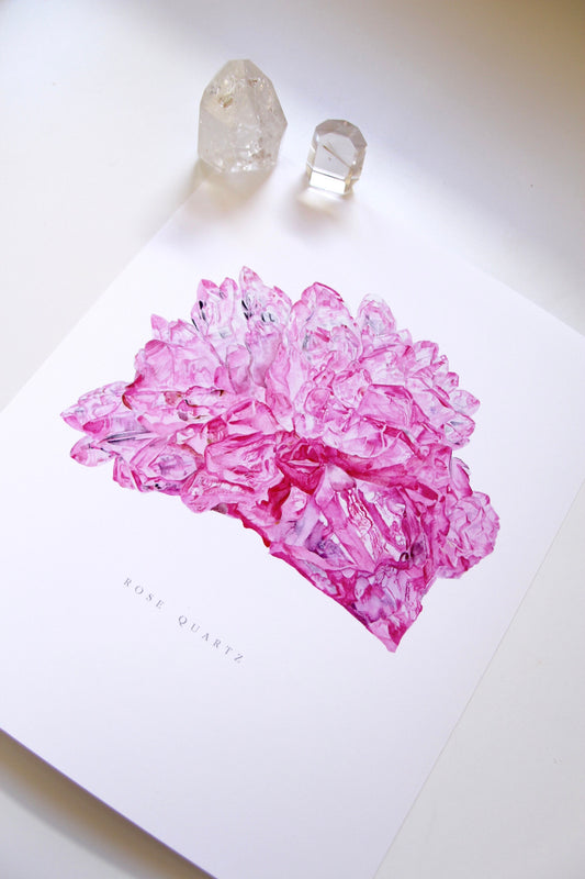 Crystallized Rose Quartz Print