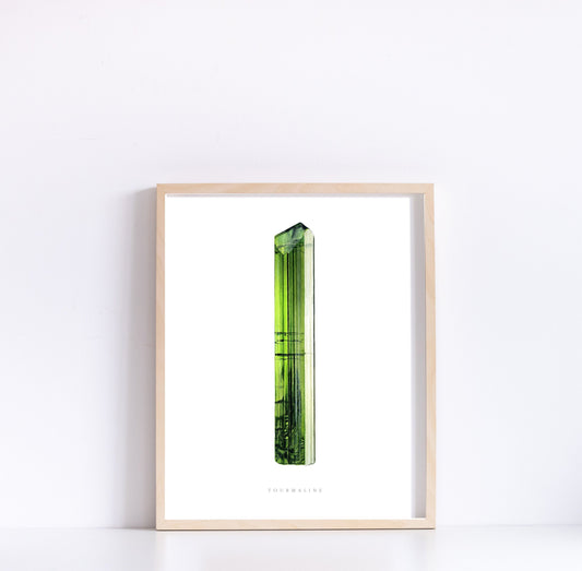 Green Tourmaline Watercolor Print
