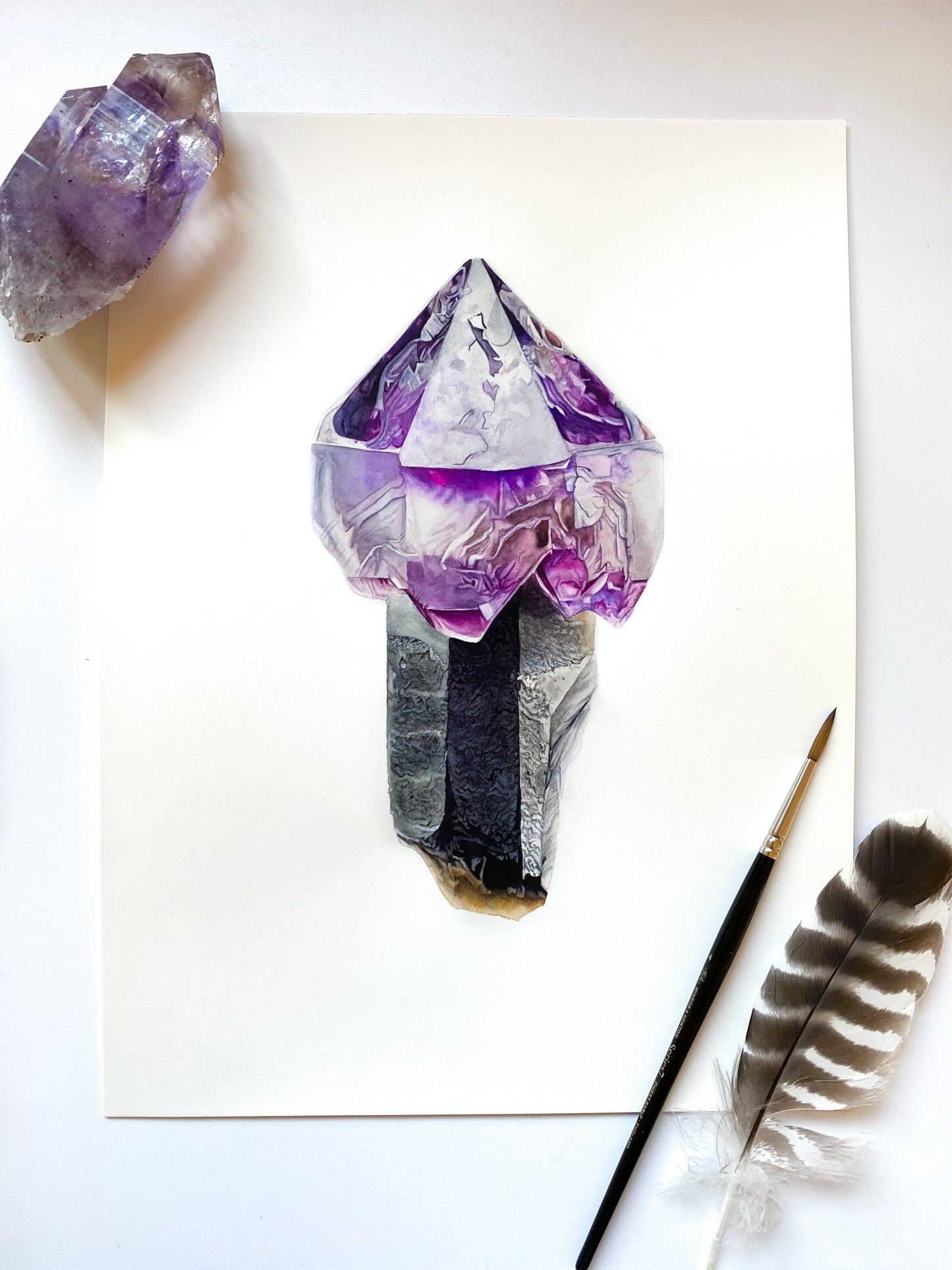 Smoky-Amethyst Scepter Print- Little Gem Mine