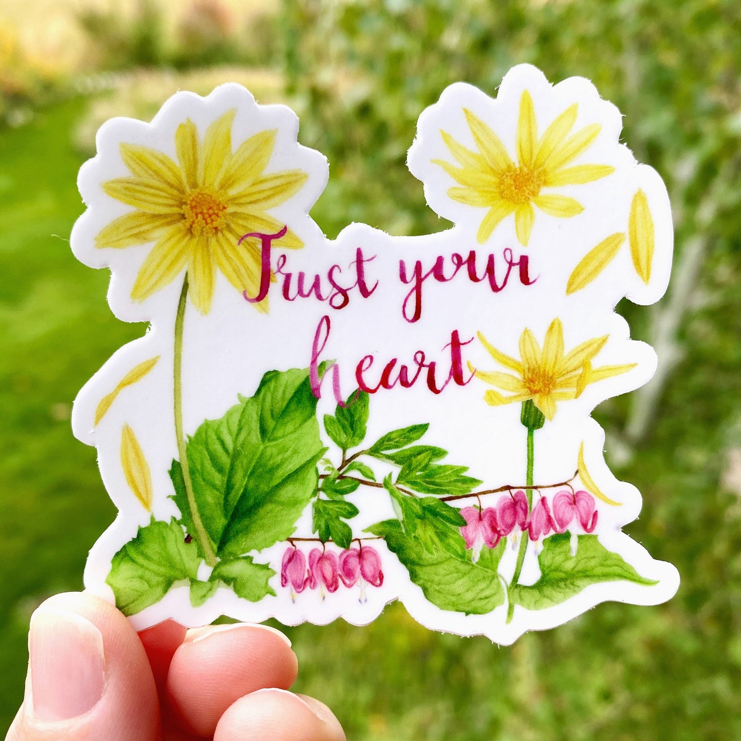 Trust Your Heart Wildflower Sticker