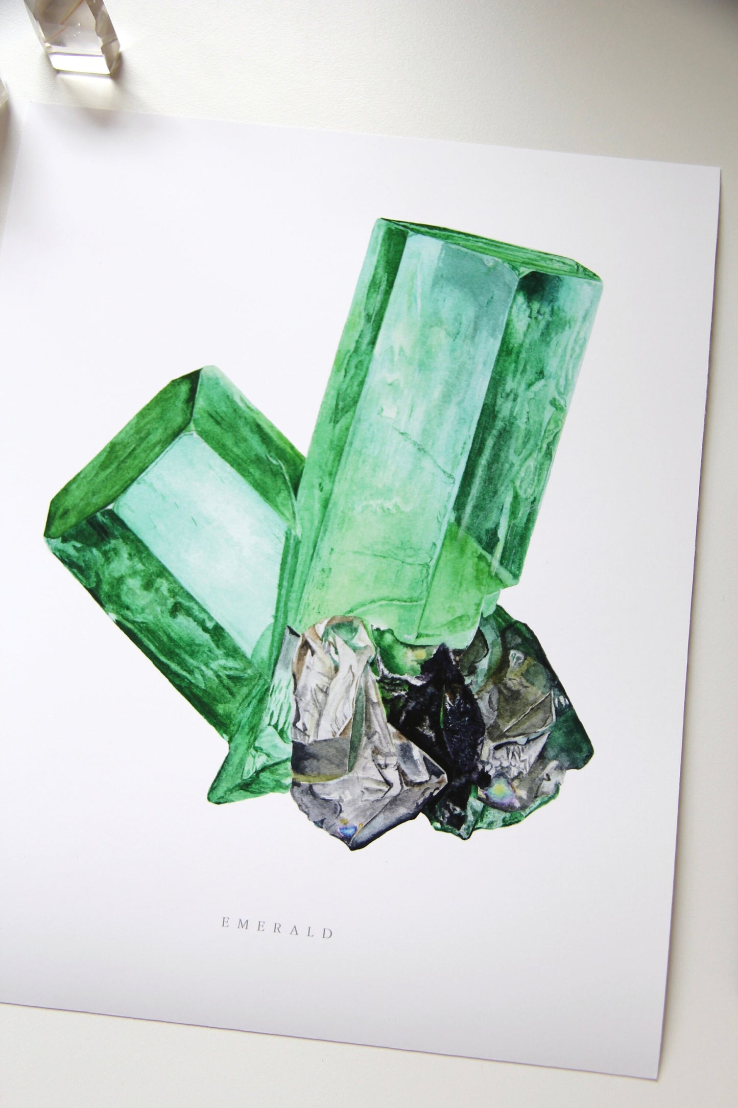 Emerald Beryl Watercolor Print