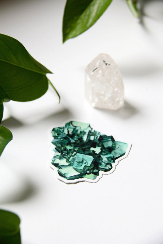 Dioptase Watercolor Vinyl Sticker