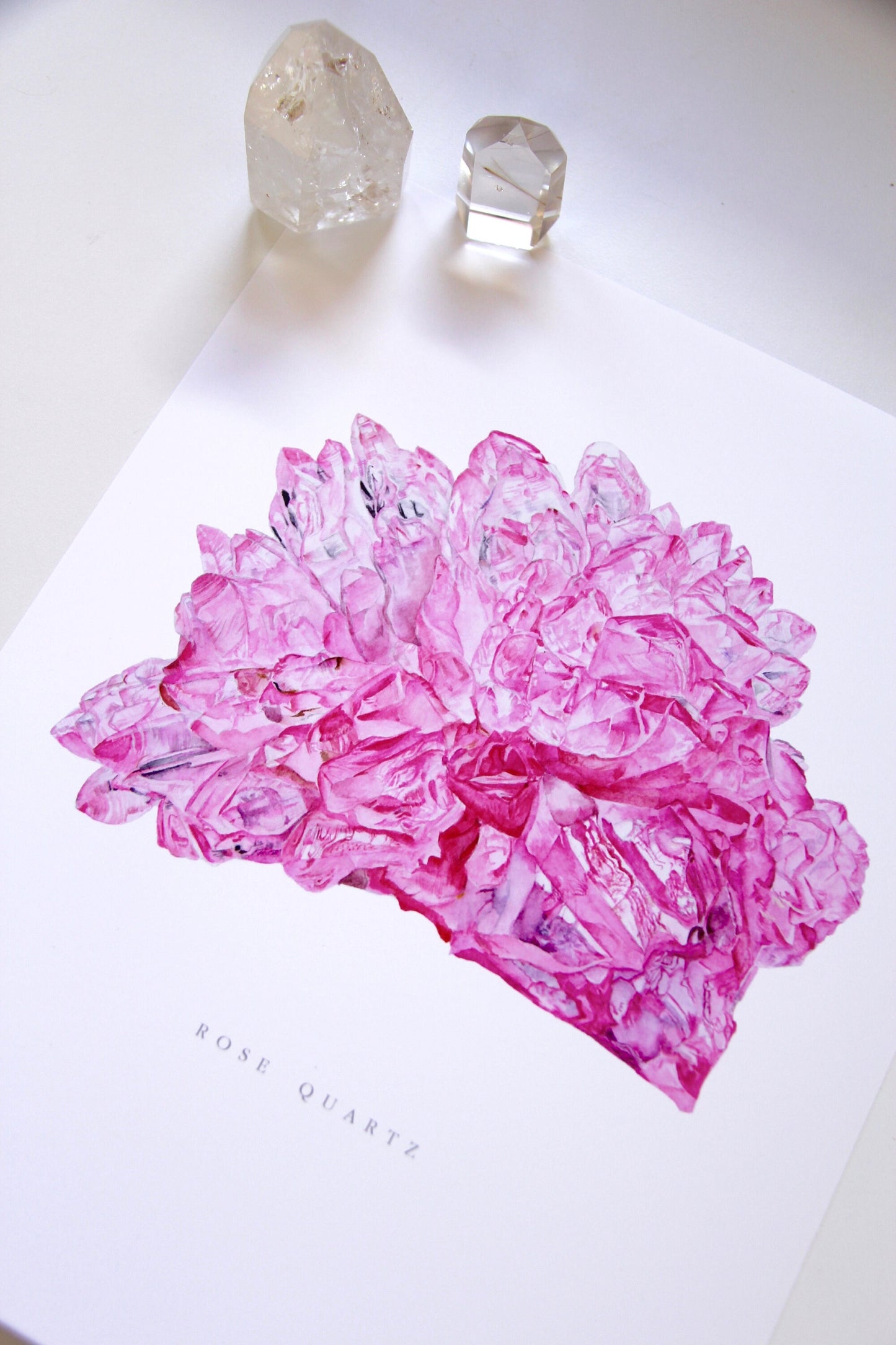 Crystallized Rose Quartz Print