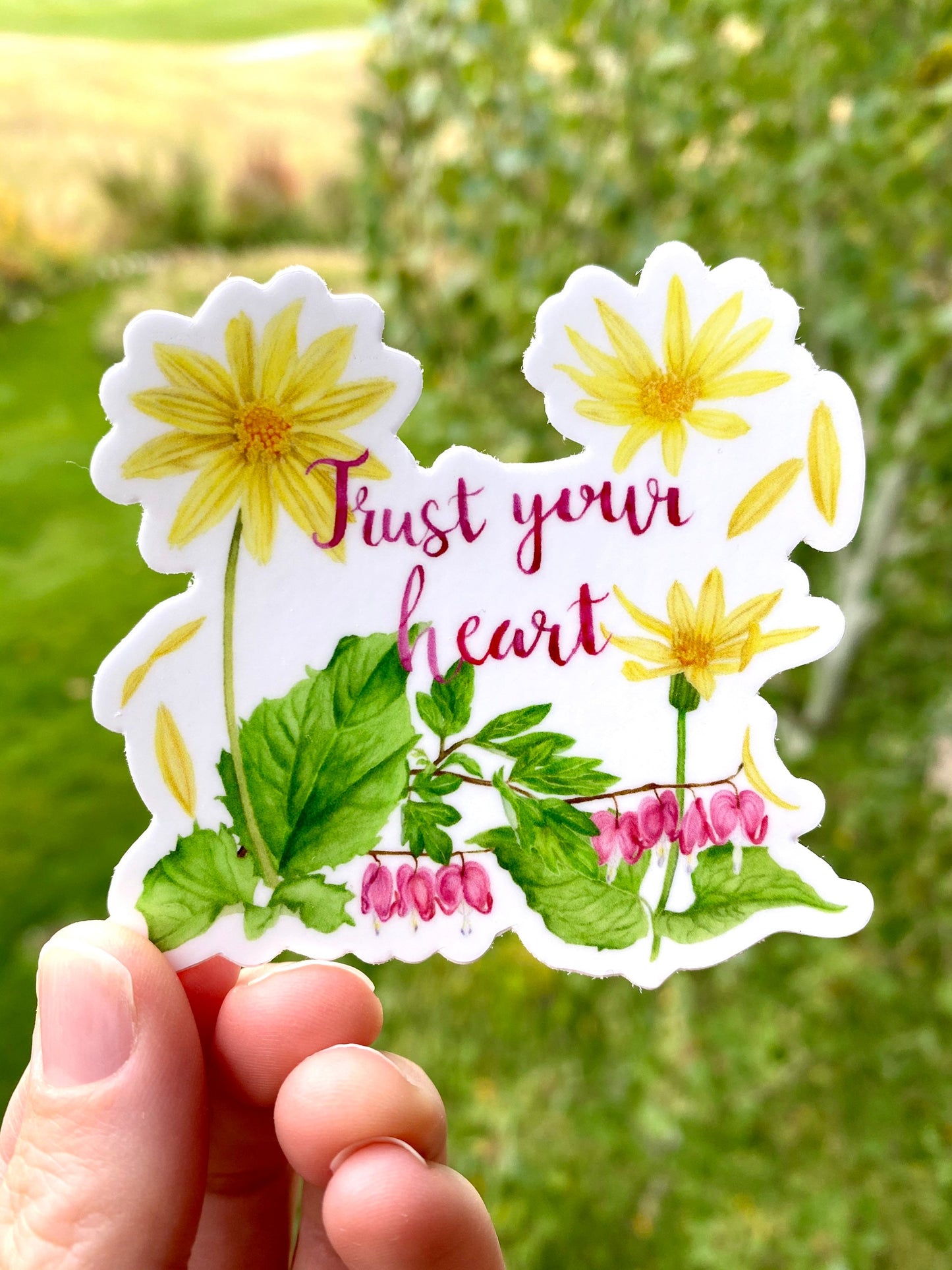 Trust Your Heart Wildflower Sticker