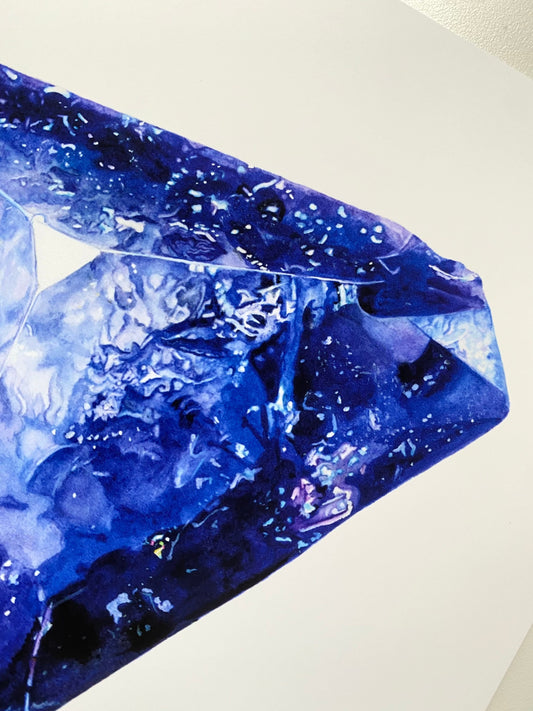 Benitoite Watercolor Print