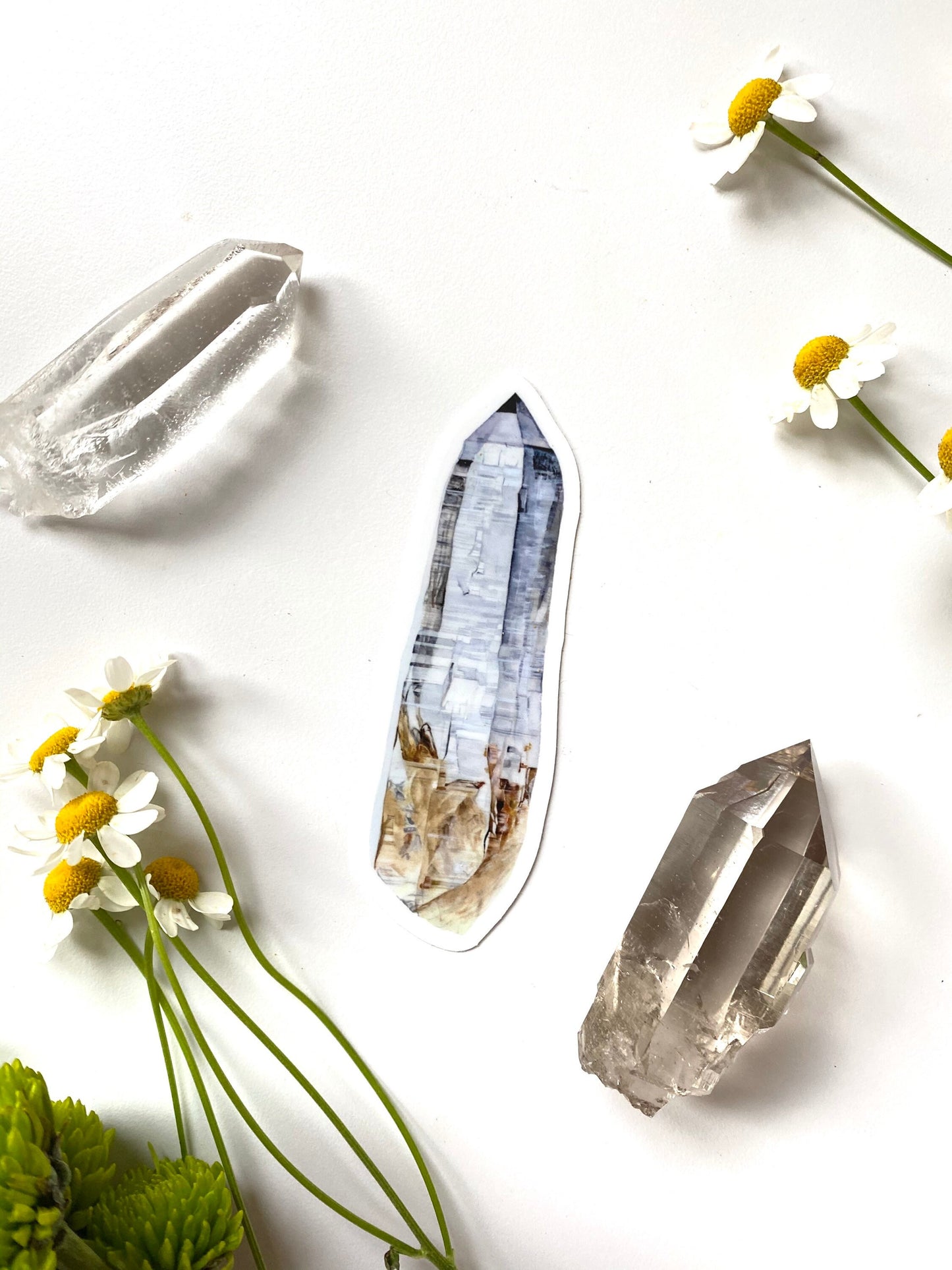 Clear Quartz Crystal Sticker