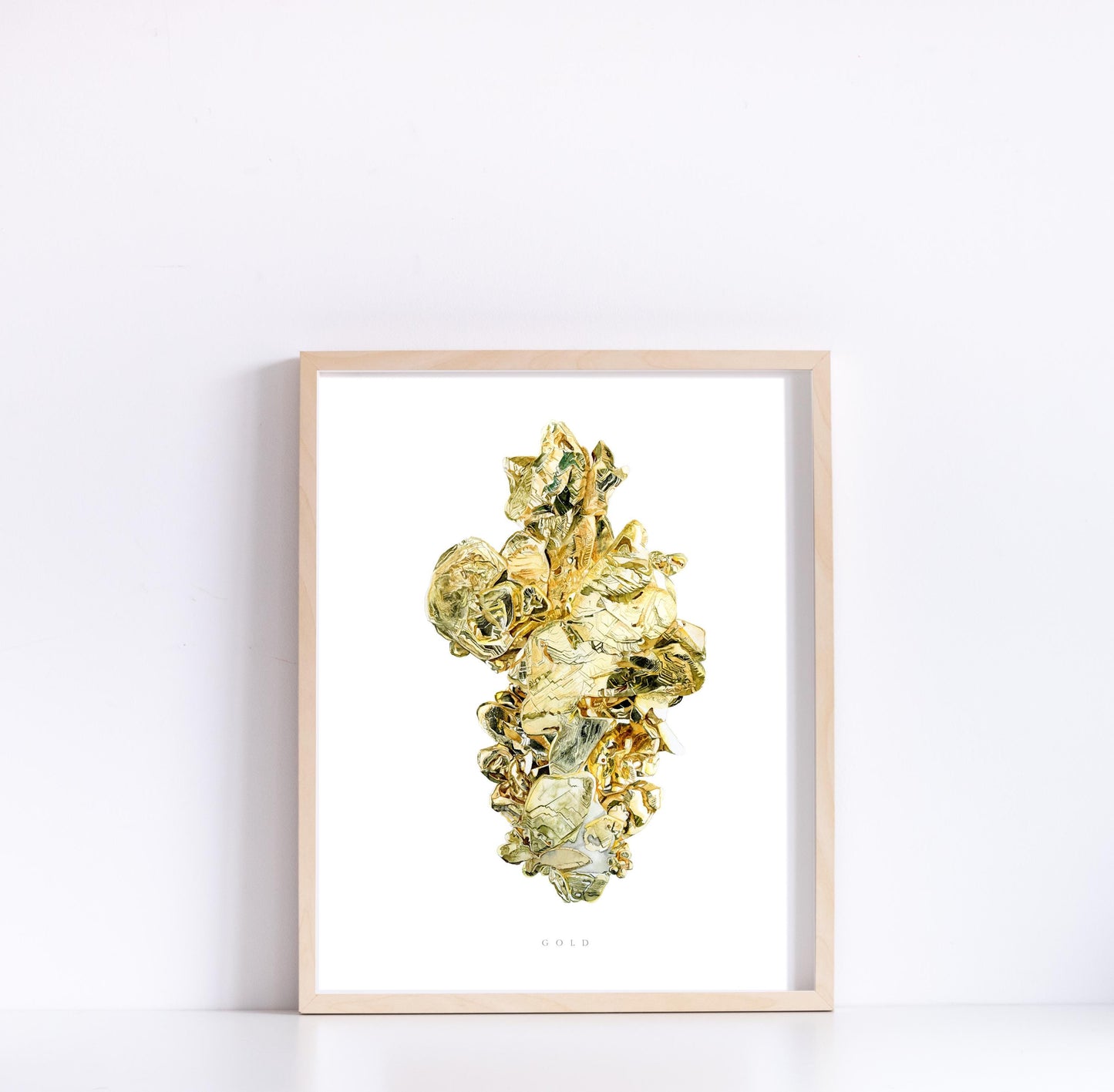 Watercolor Gold Specimen Print