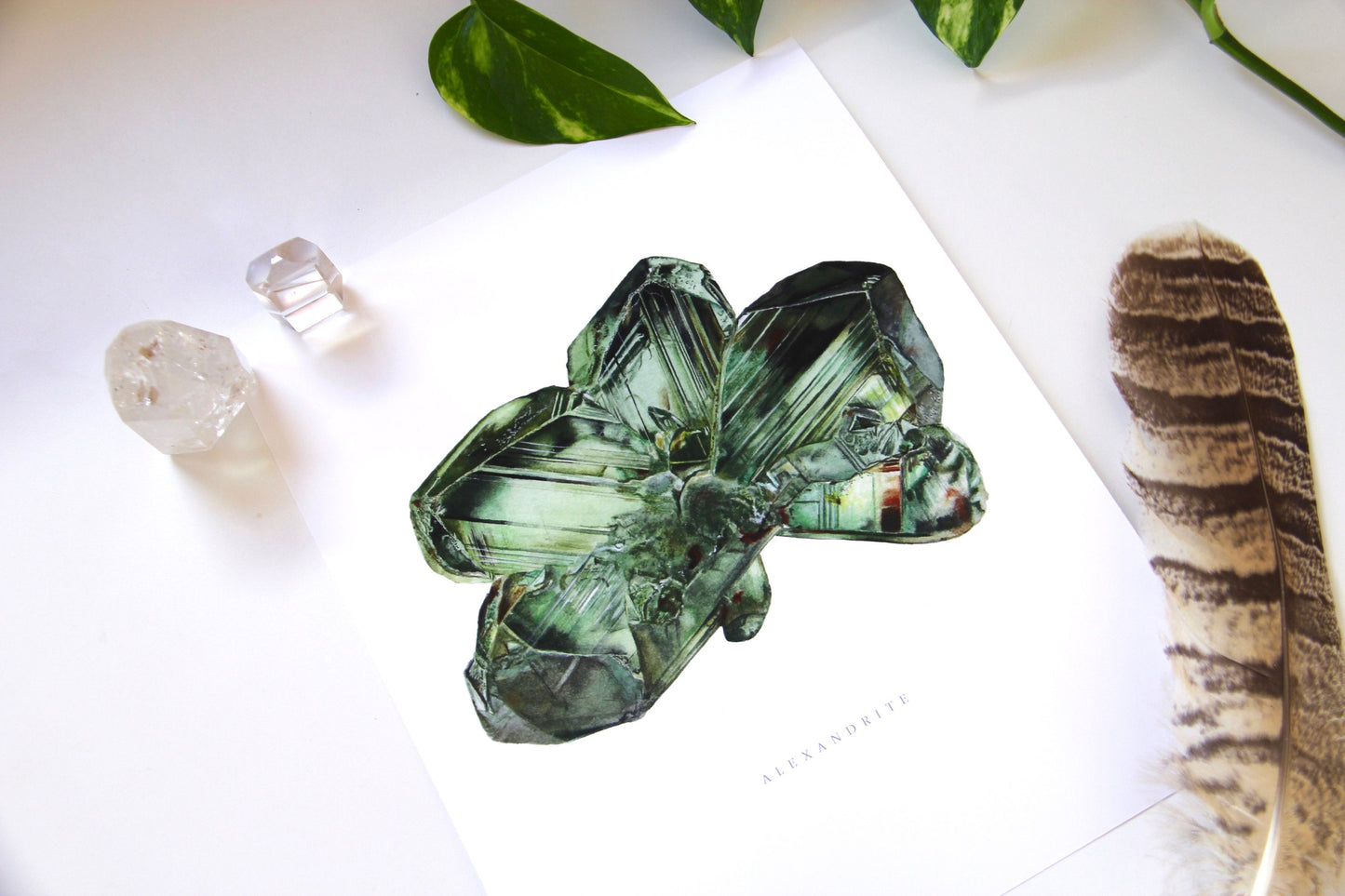 Alexandrite (Chrysoberyl) Watercolor Giclee Print
