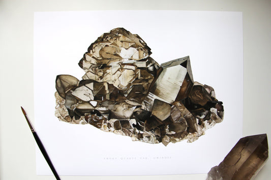 Smoky Quartz Gwindel Print