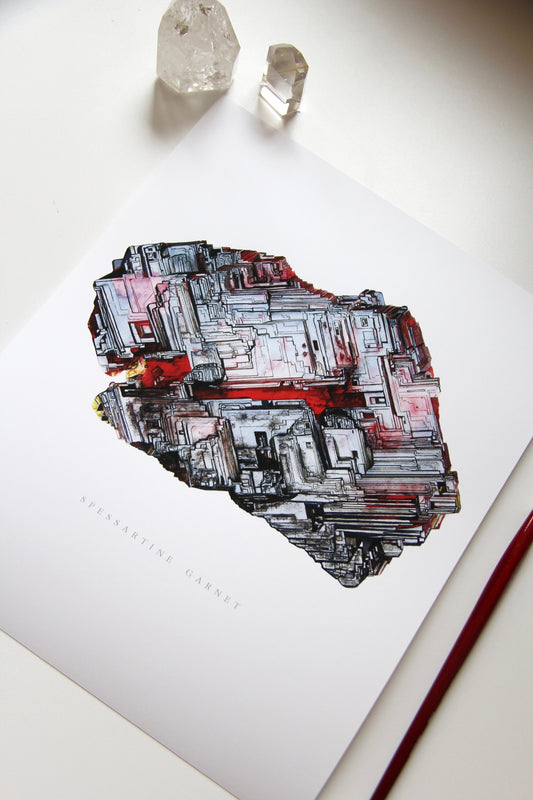 Spessartine Garnet Print (Nevagadora)