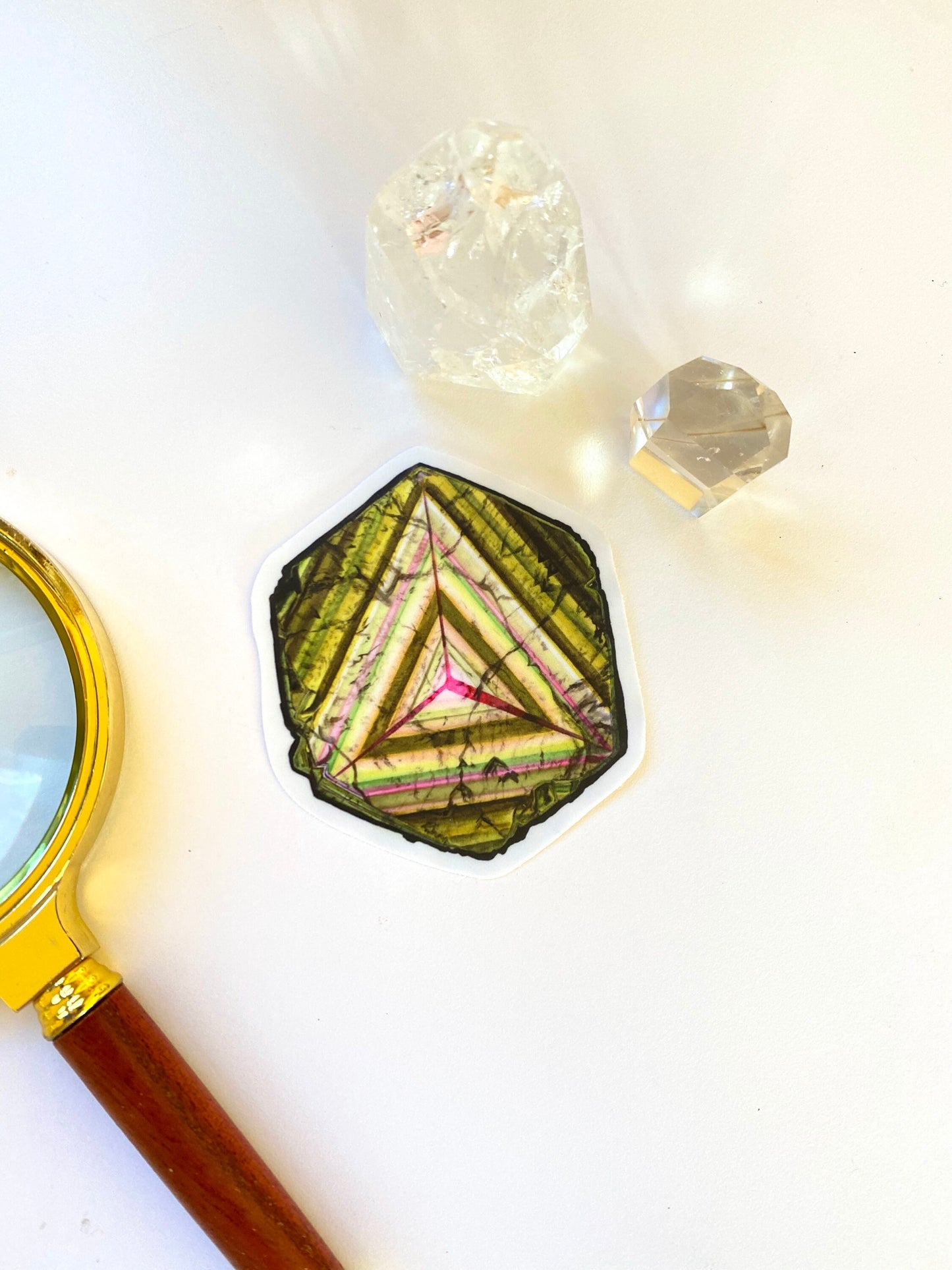 Liddicoatite Tourmaline Slice Sticker