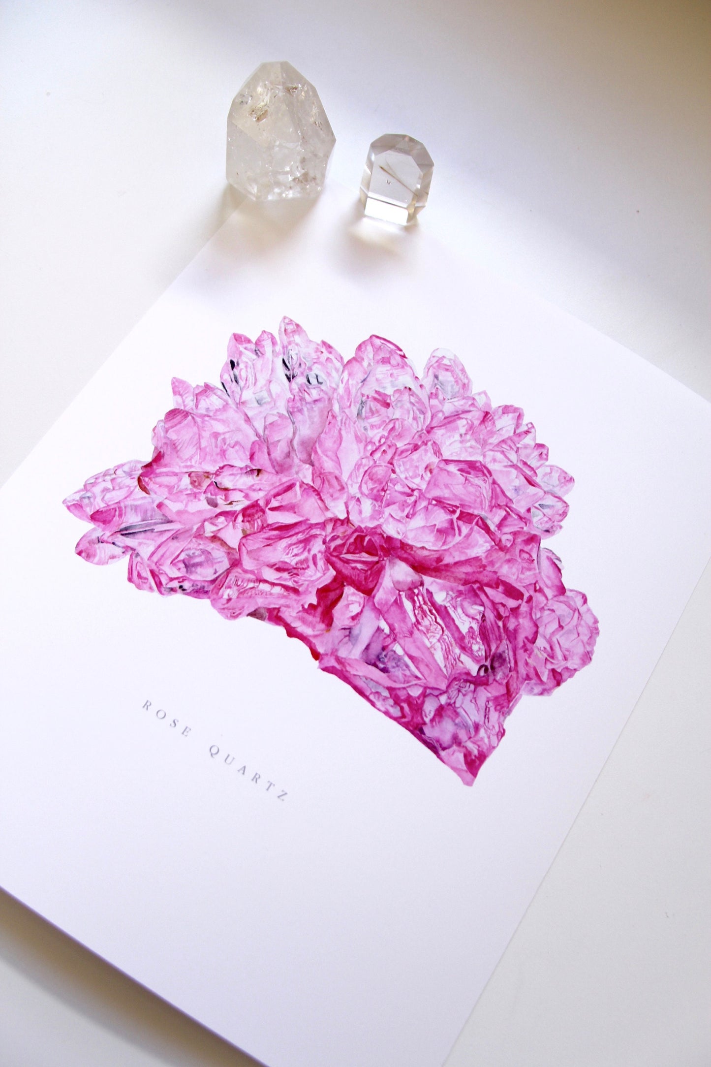 Crystallized Rose Quartz Print