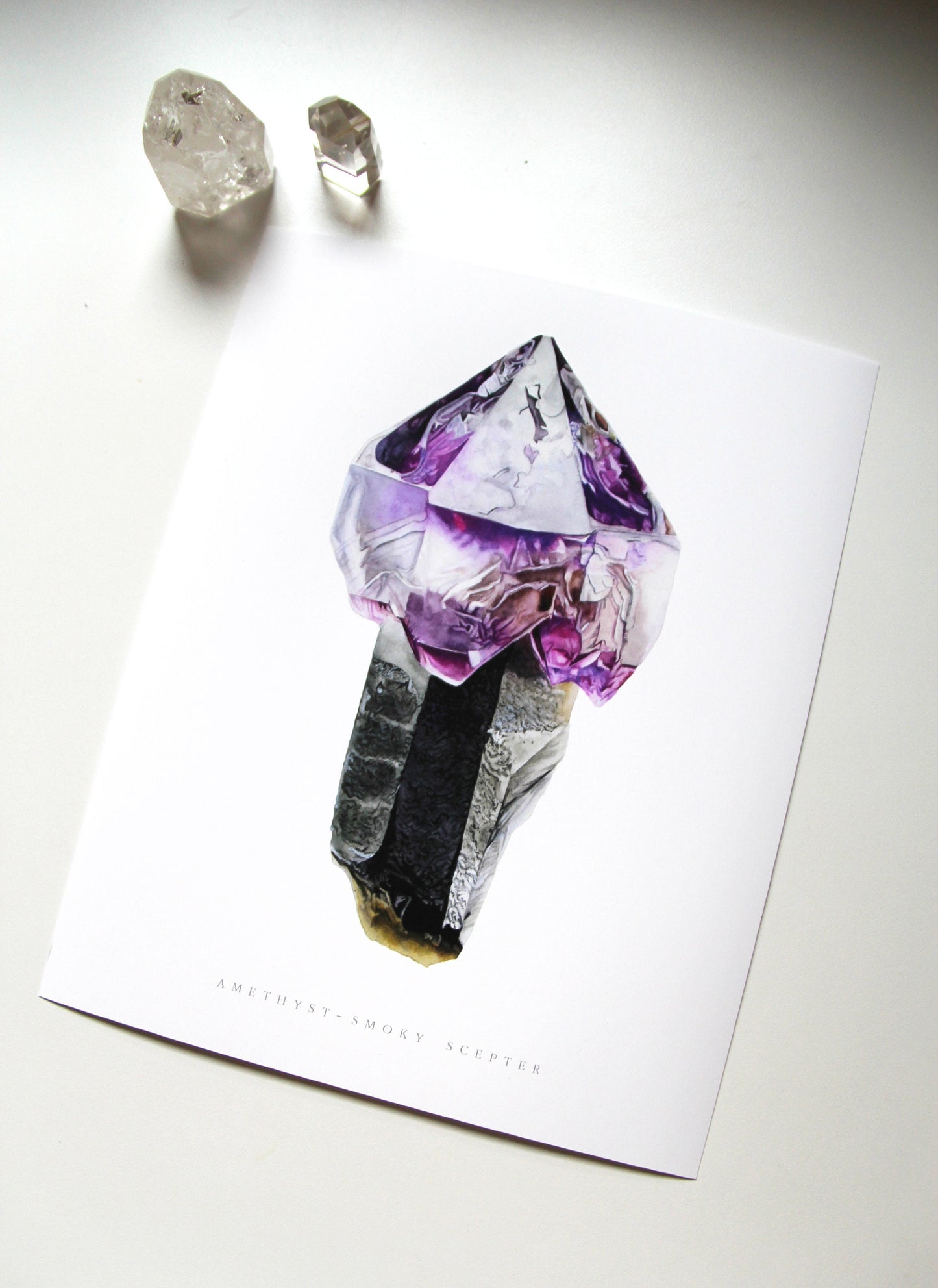 Smoky-Amethyst Scepter Print- Little Gem Mine