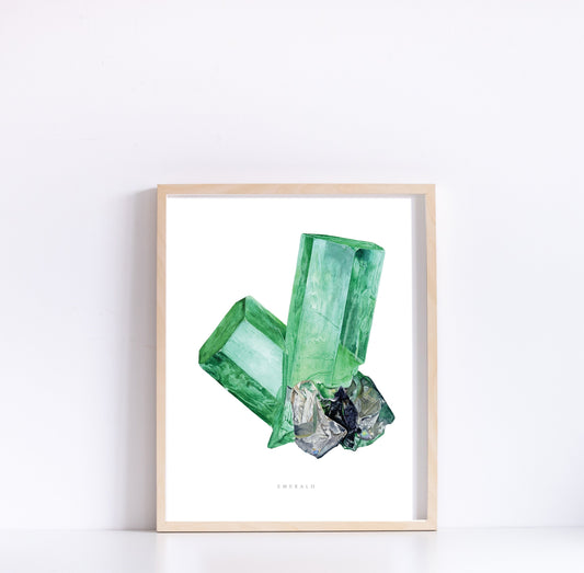 Emerald Beryl Watercolor Print