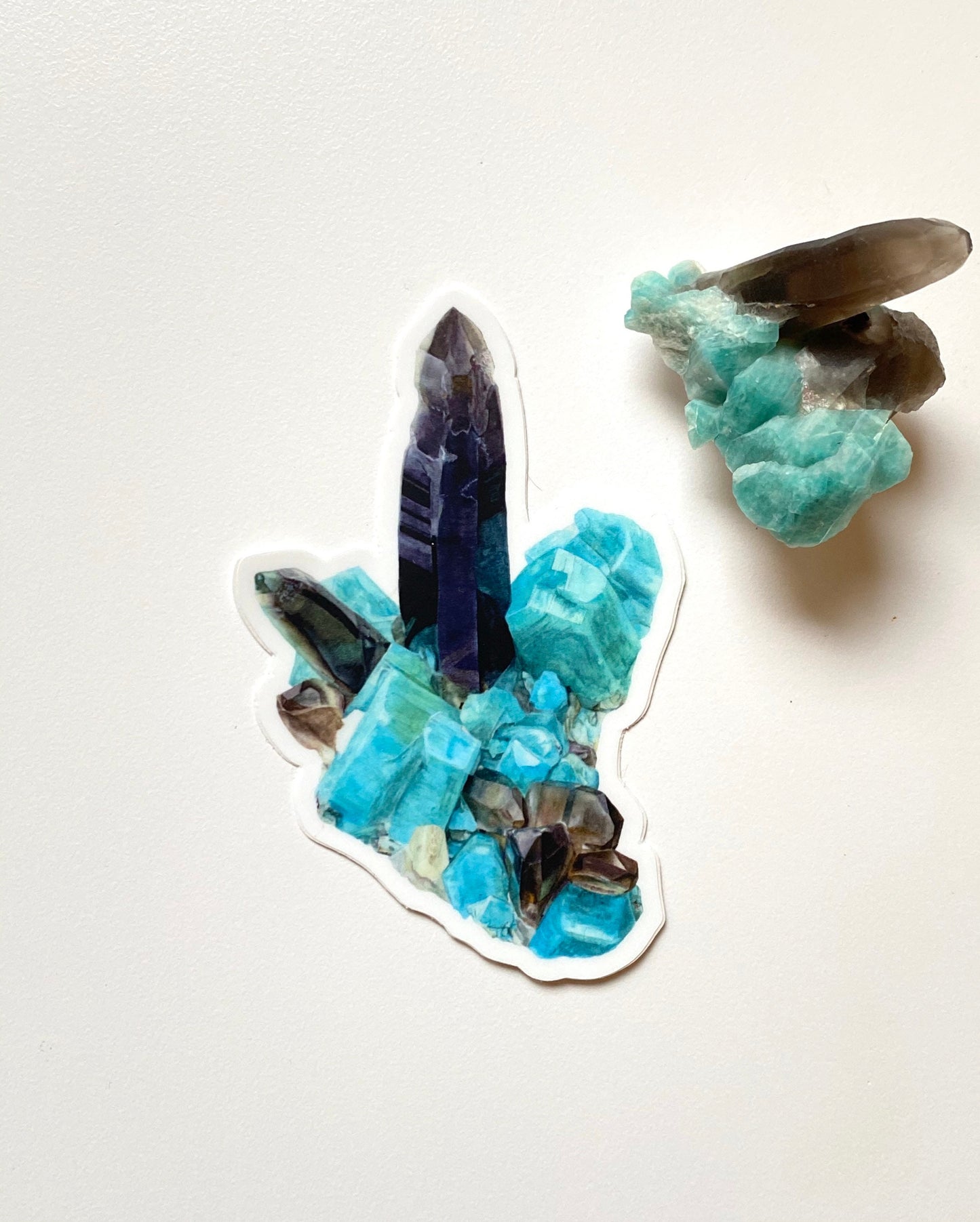 Smoky Quartz & Amazonite Sticker