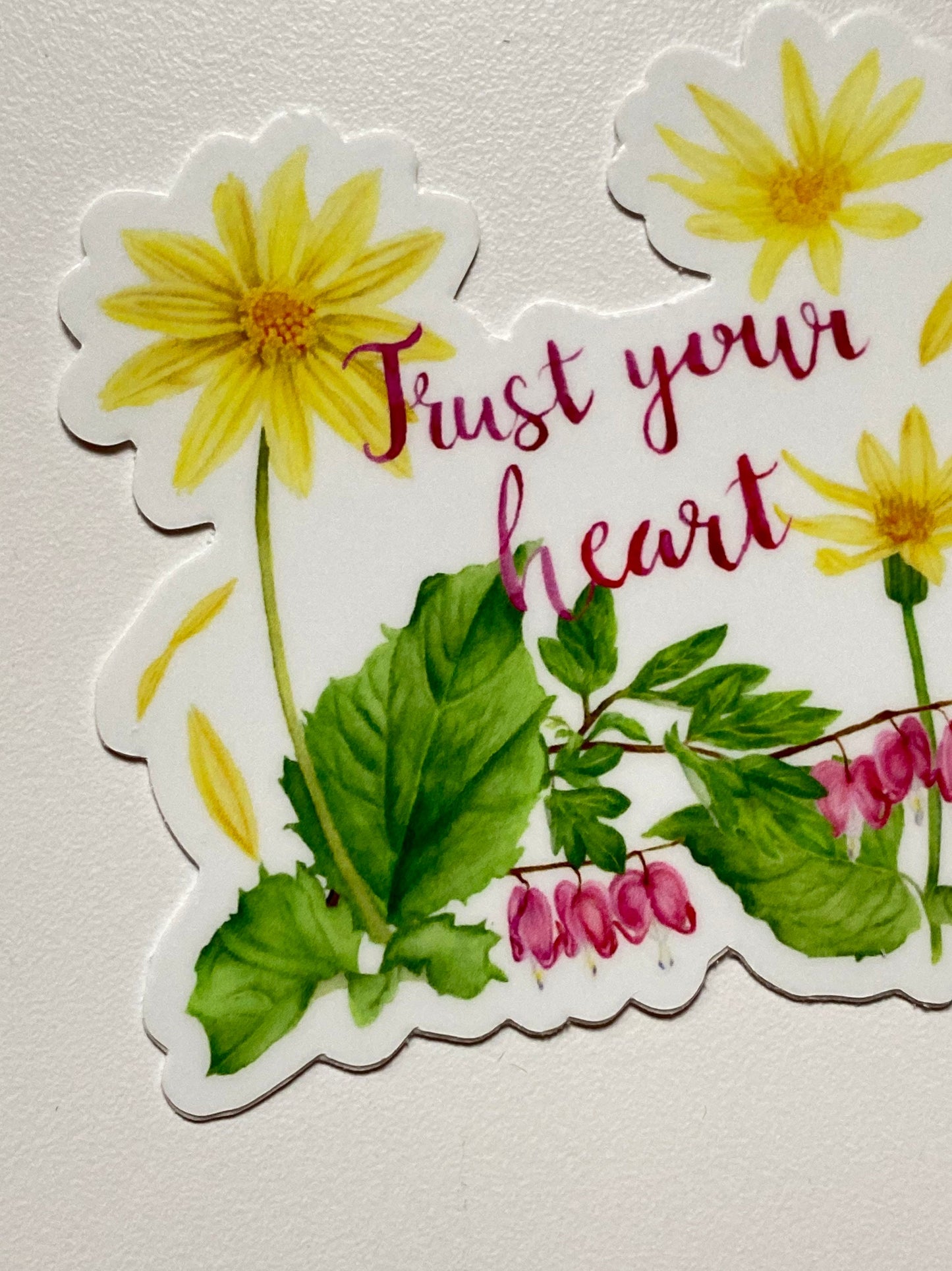 Trust Your Heart Wildflower Sticker
