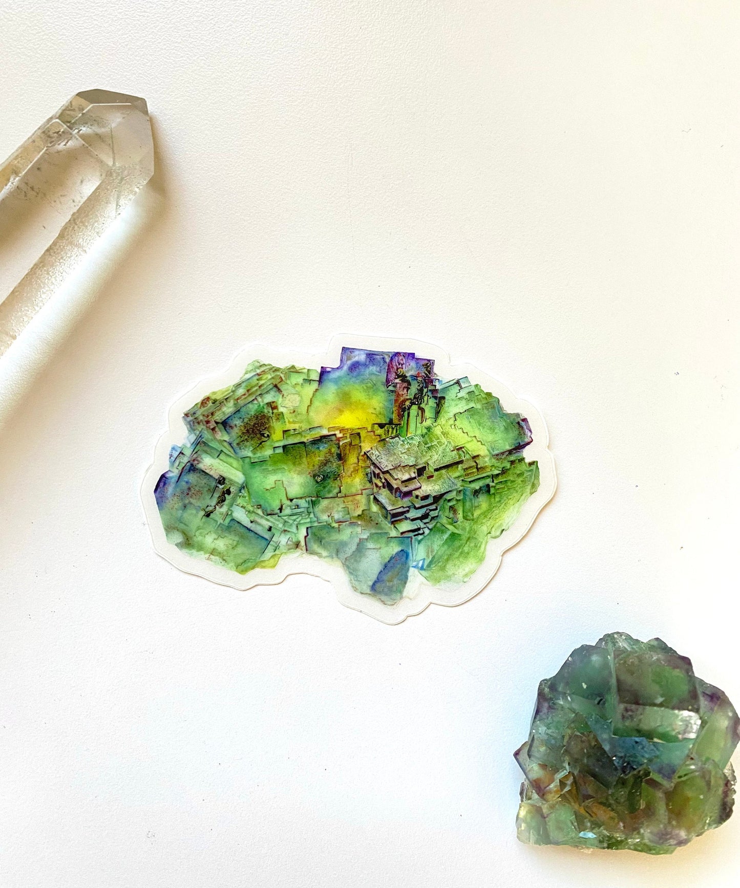 Fluorite Sticker- Bergmännisch Glück Mine