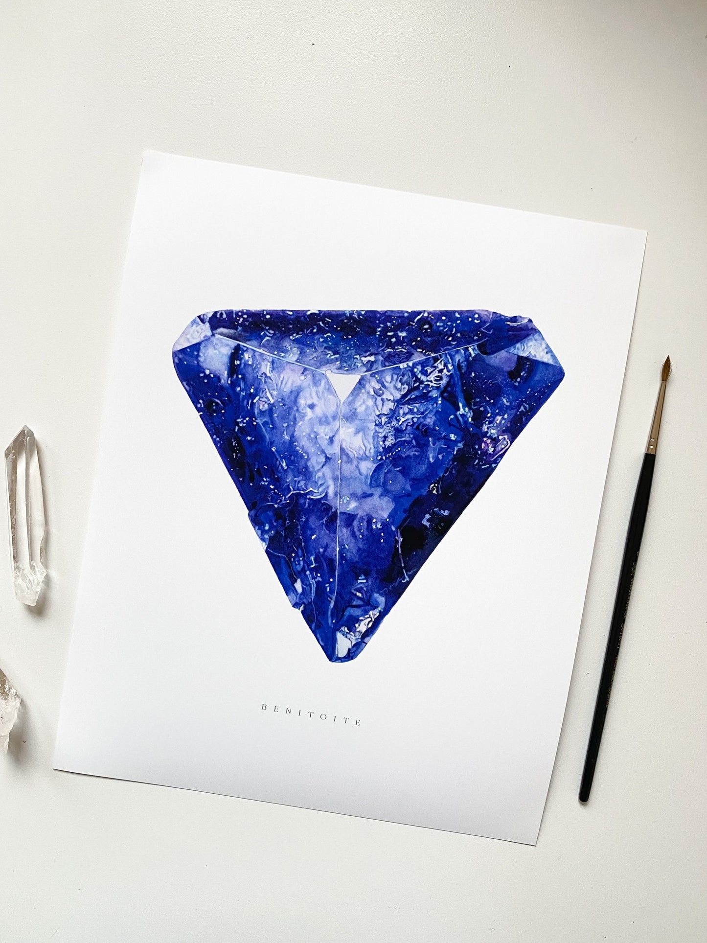 Benitoite Watercolor Print