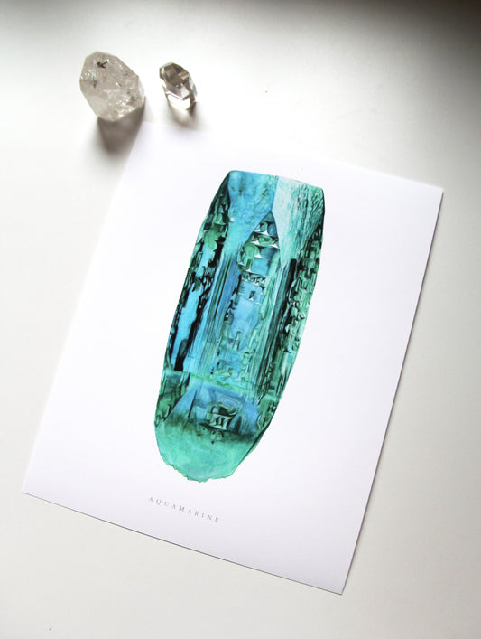 Watercolor Medina Aquamarine Print