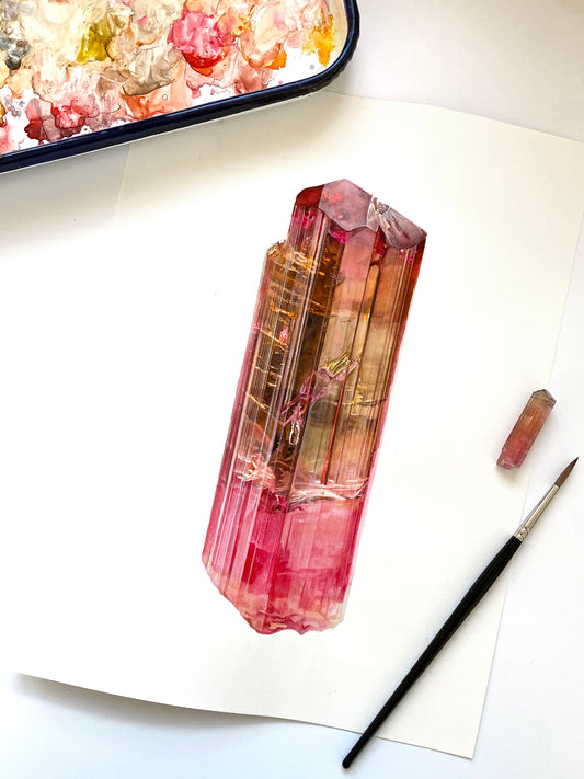Californian Tourmaline Watercolor Print