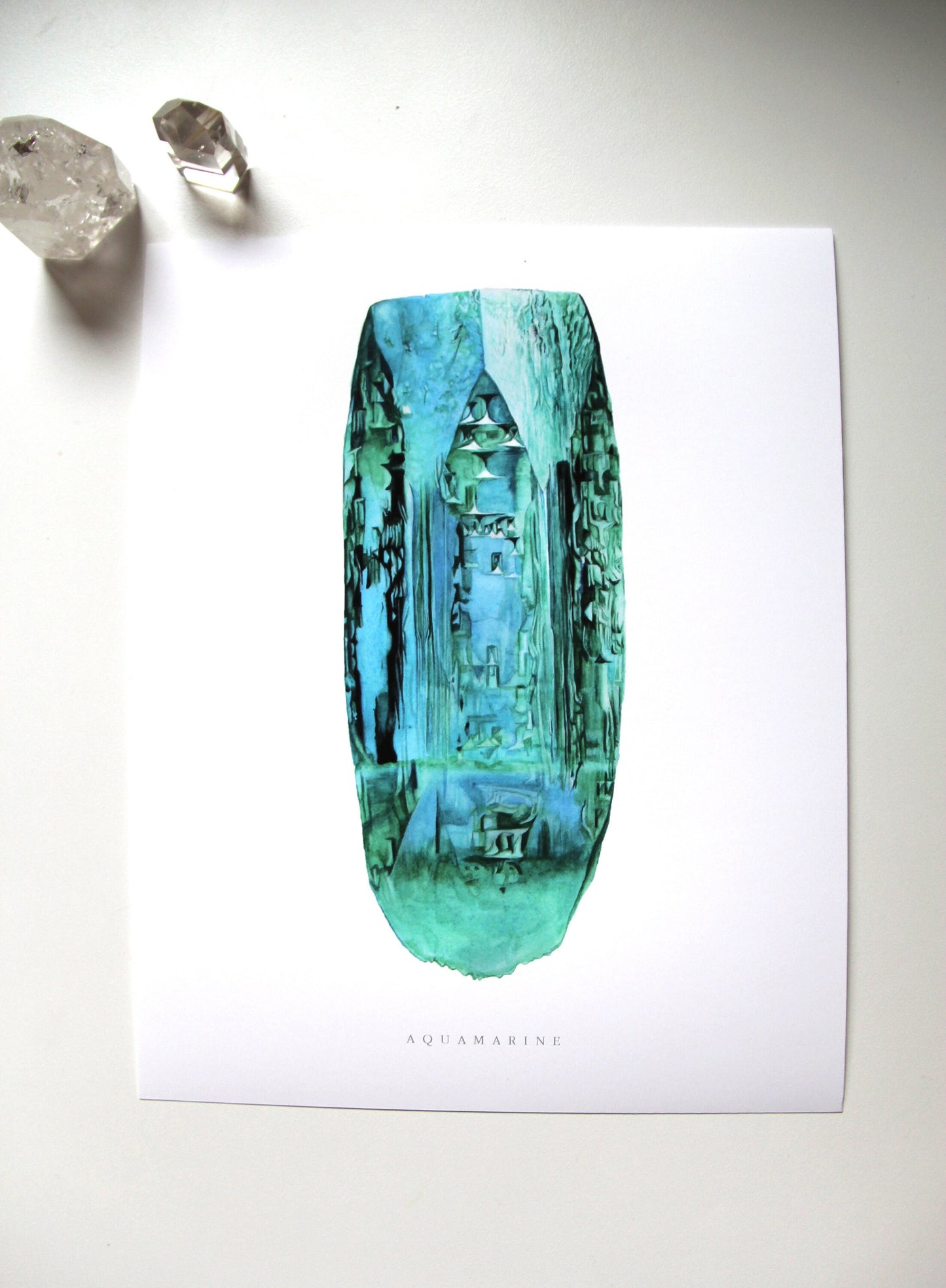Watercolor Medina Aquamarine Print