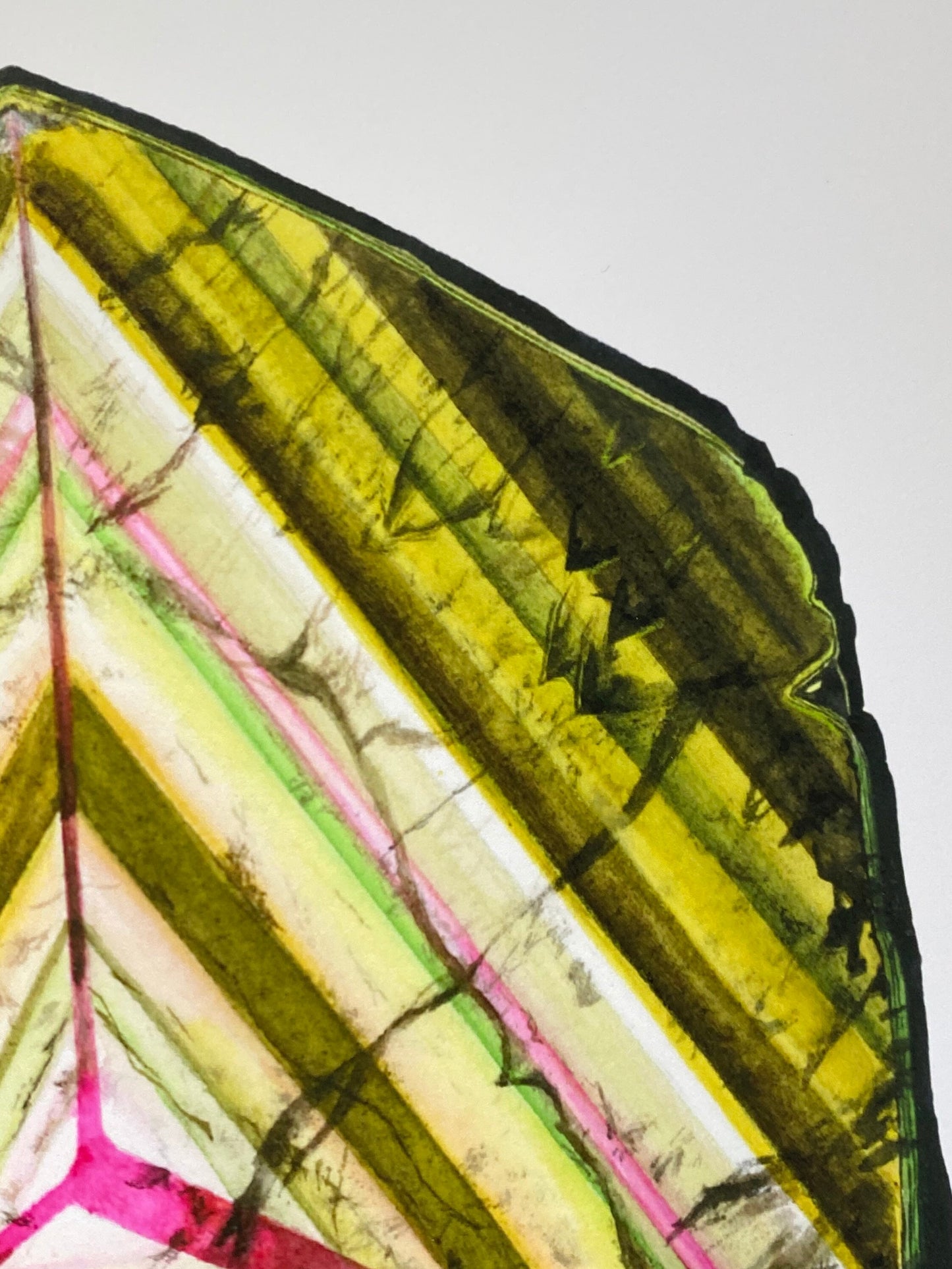 Watercolor Tourmaline Slice Giclee Print