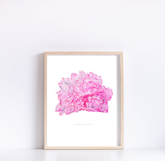 Crystallized Rose Quartz Print