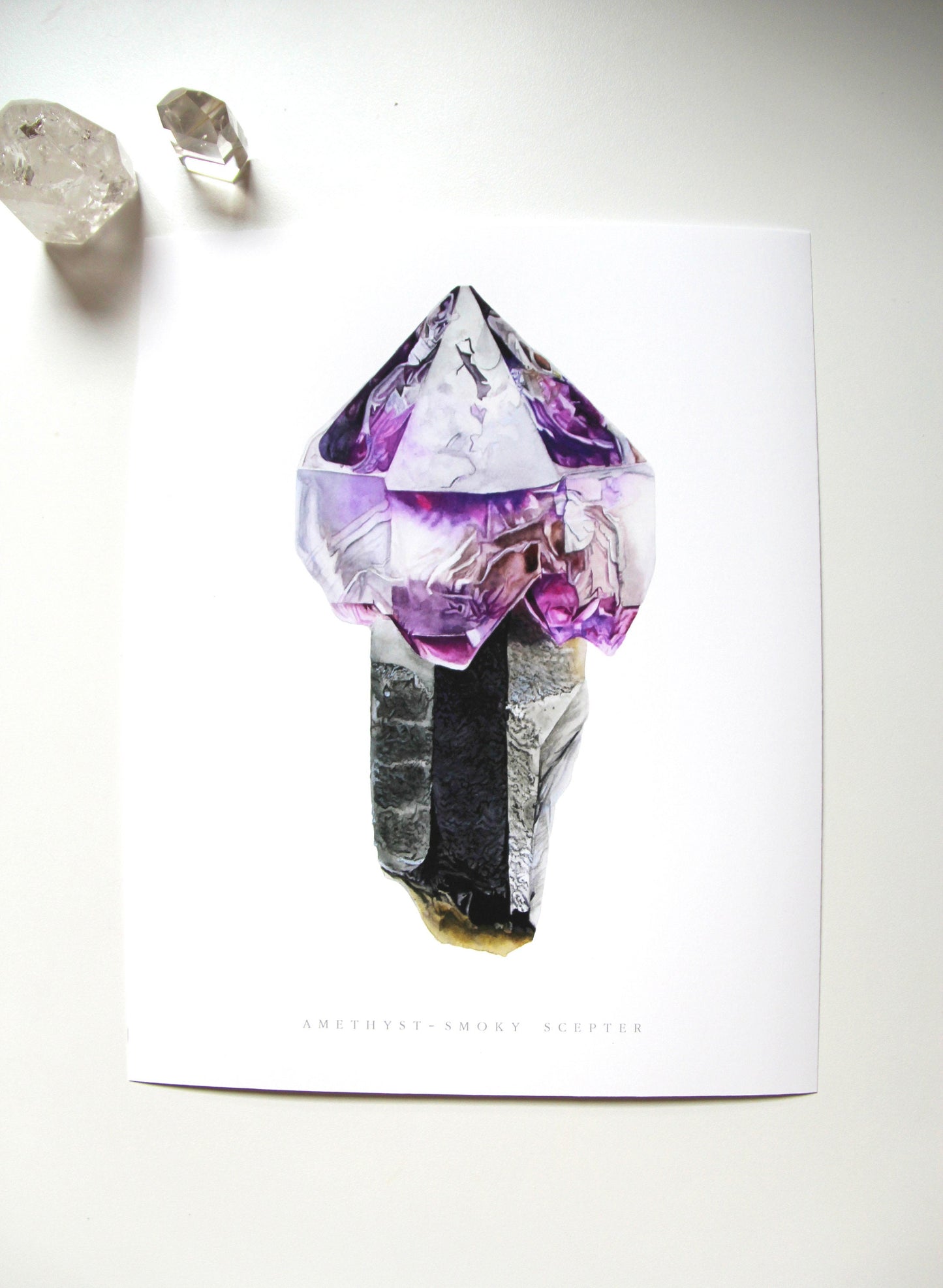 Smoky-Amethyst Scepter Print- Little Gem Mine