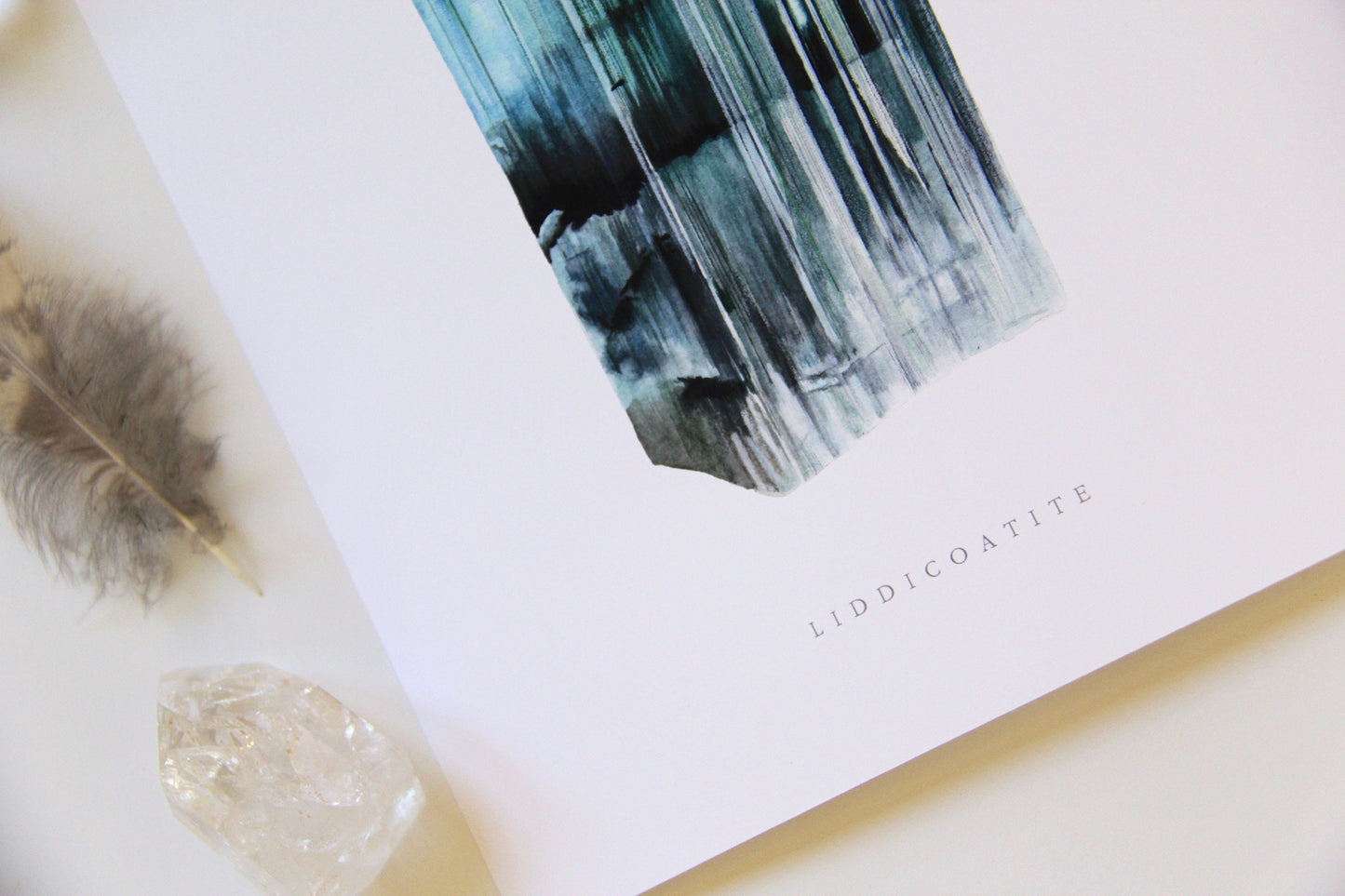 Watercolor Liddicoatite Tourmaline Print