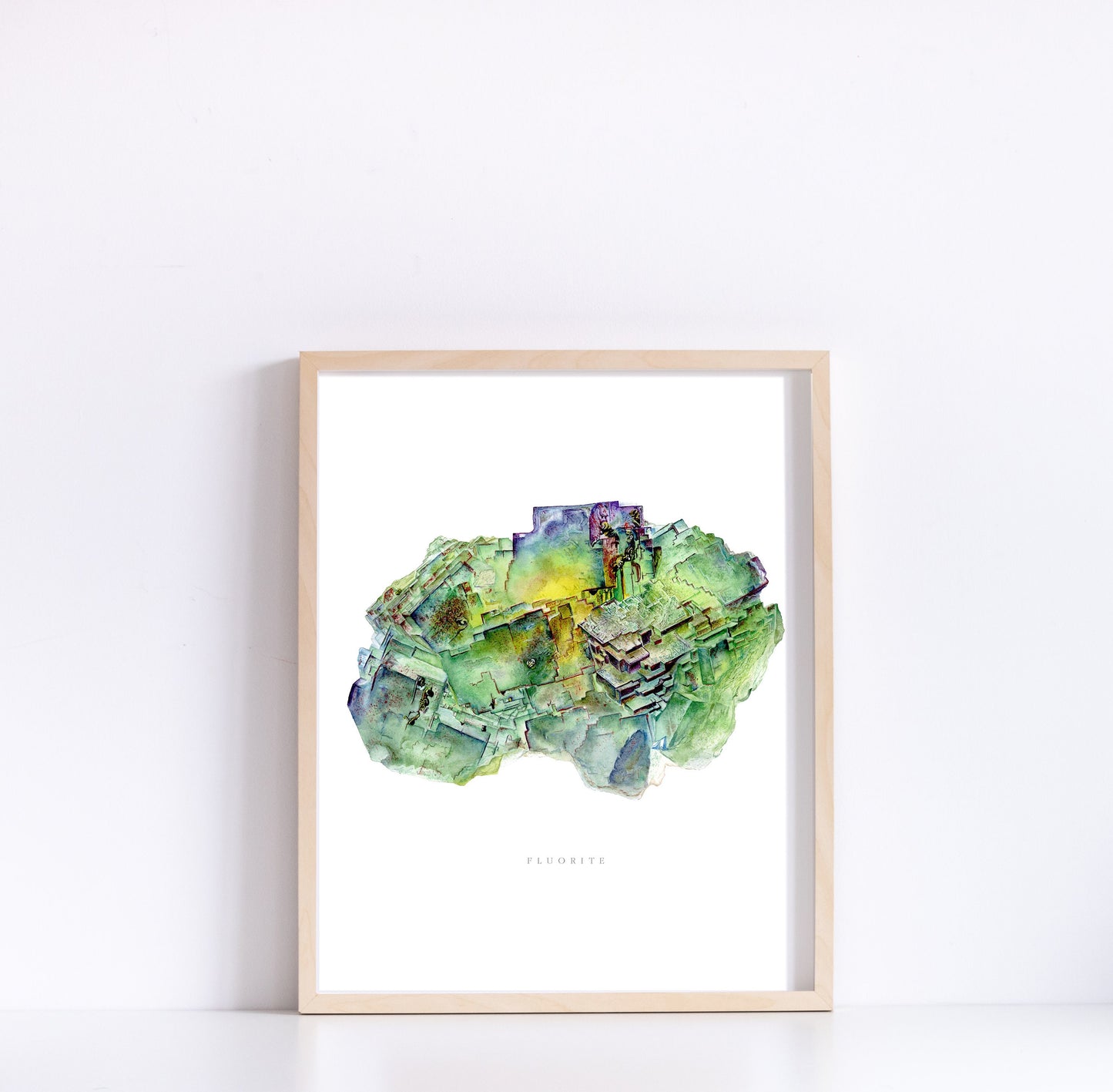 Fluorite  Print-Bergmännisch Glück