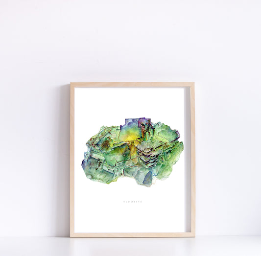 Fluorite  Print-Bergmännisch Glück