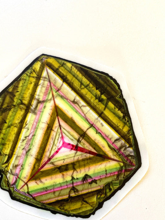Liddicoatite Tourmaline Slice Sticker