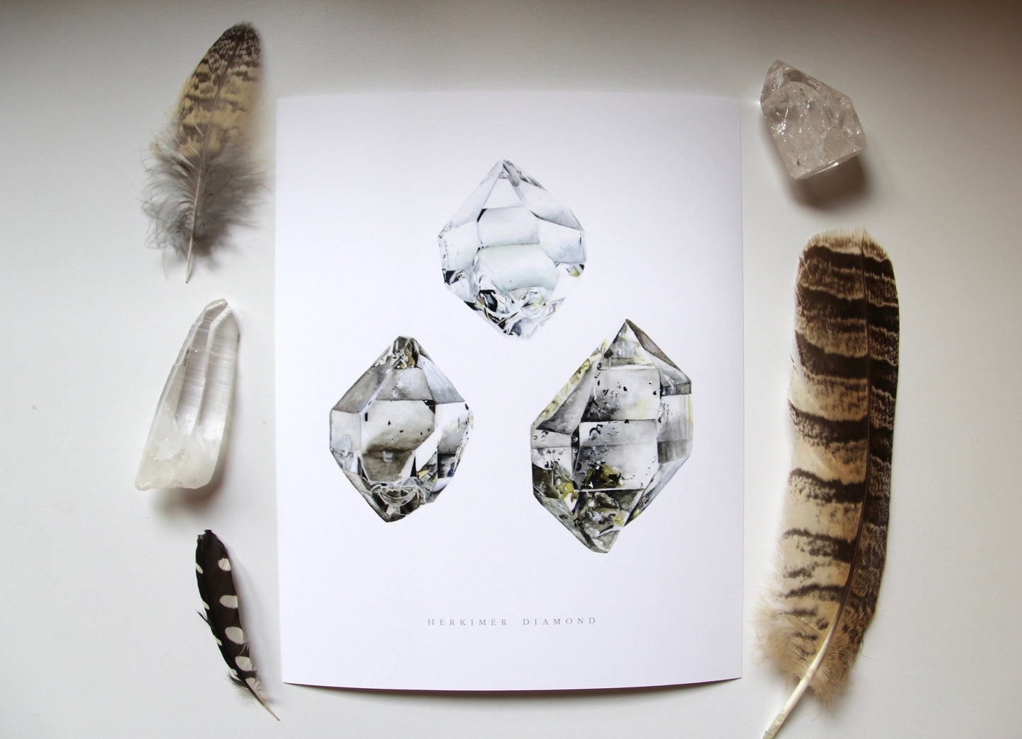 Herkimer Diamond Watercolor Print