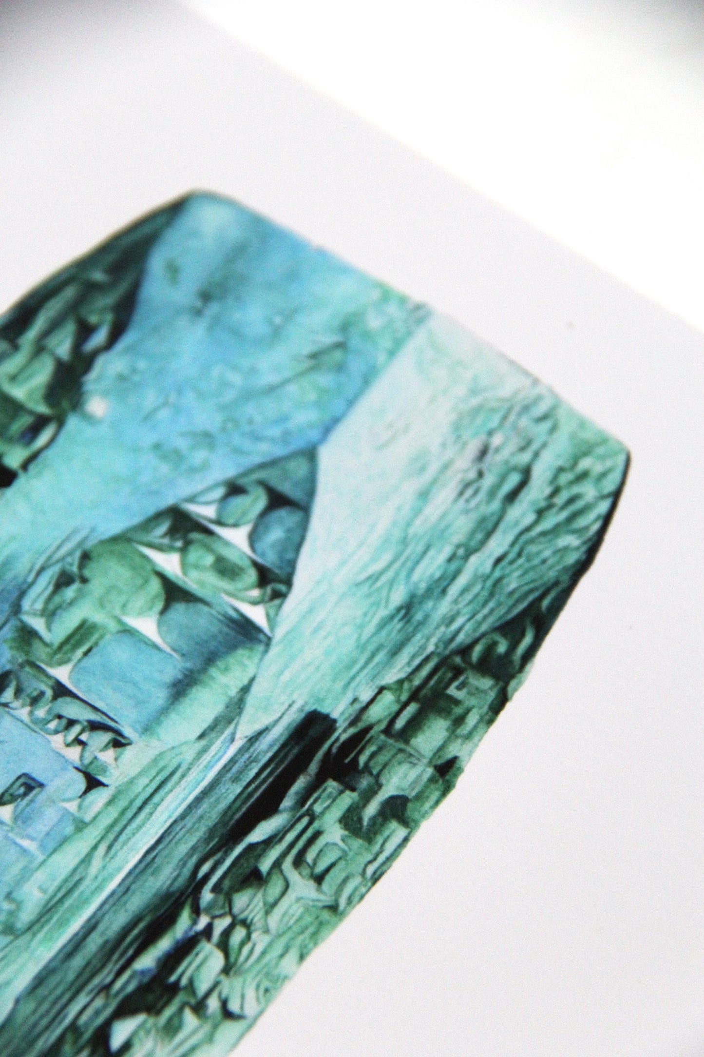 Watercolor Medina Aquamarine Print