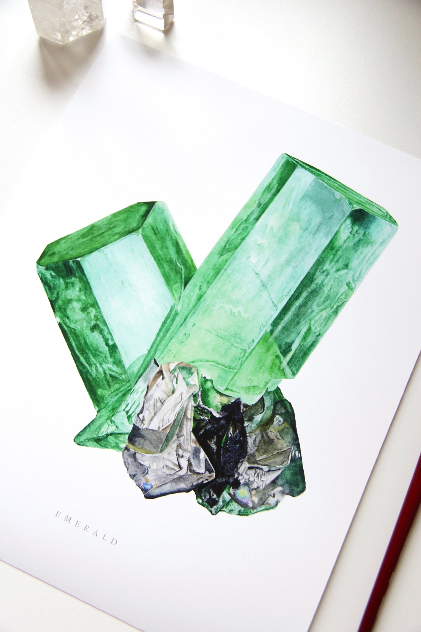 Emerald Beryl Watercolor Print