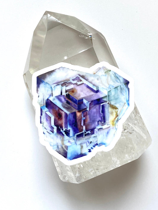Watercolor Fluorite Vinyl Sticker