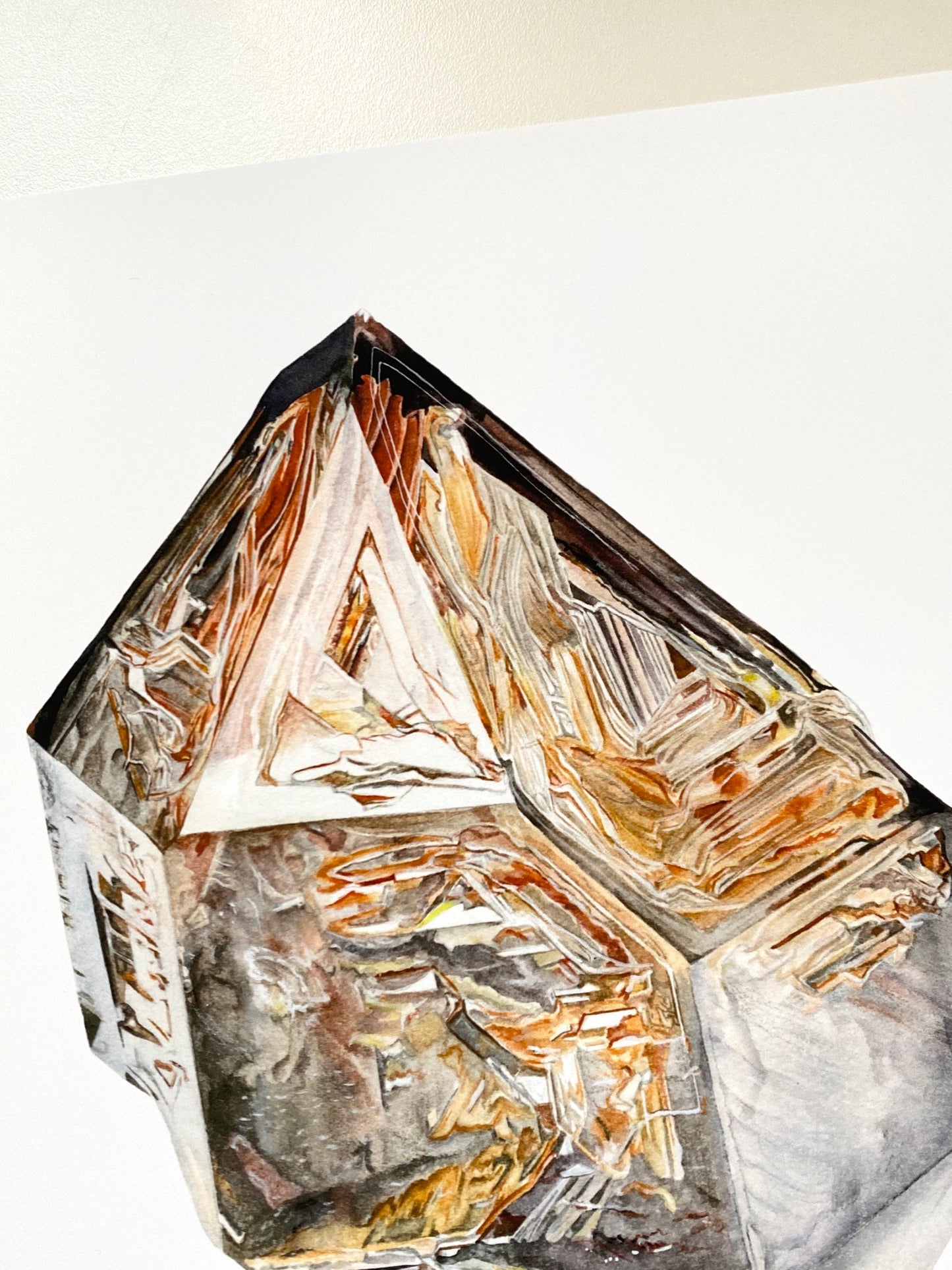 Skeletal Brandberg Quartz Watercolor Giclee Print