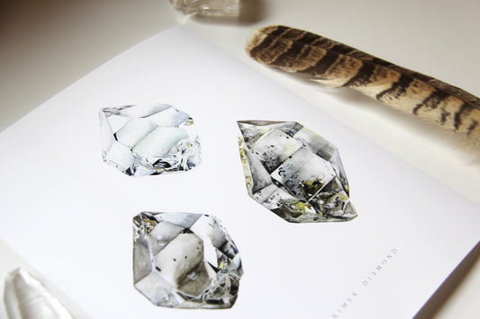 Herkimer Diamond Watercolor Print